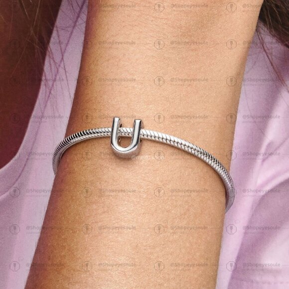Pandora Letter U Alphabet Charm - Picture 5 of 6